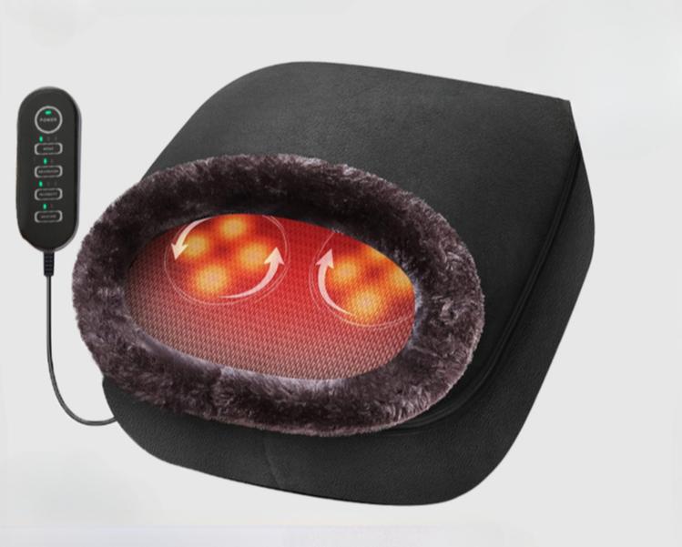 Home electric backrest massage pad, heated boots, foot massager, acupressure kneading massage, hot compress foot therapy machine