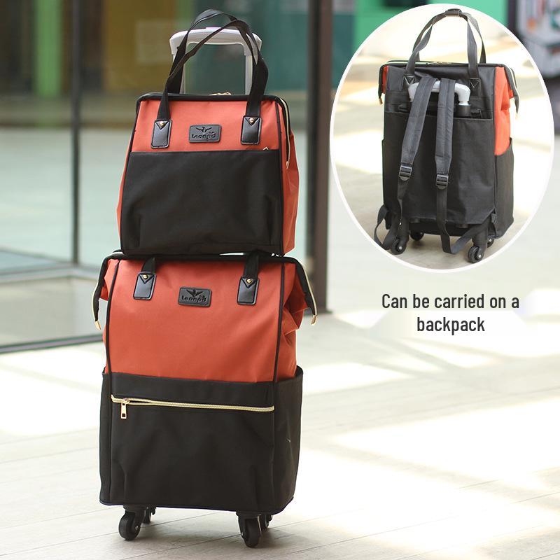 Leichte Damen-Reisetasche mit Zugstange im koreanischen Stil - Handtasche mit großem Fassungsvermögen für kurze Reisen