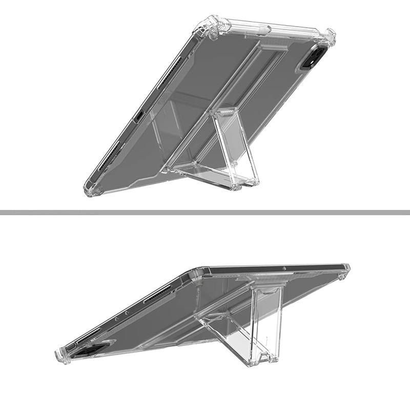 For iPad Pro 11inch (M4/M5) Case 2024/2025 Release with Kickstand/Stylus Pencil Holder Slot Soft TPU Clear Back Cover Protective
