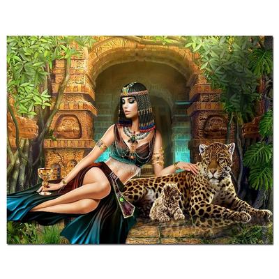 B//W Cross Stitch Chart BUY 1 GET 1 HALF PRICE 2 Cleopatra and Leopards