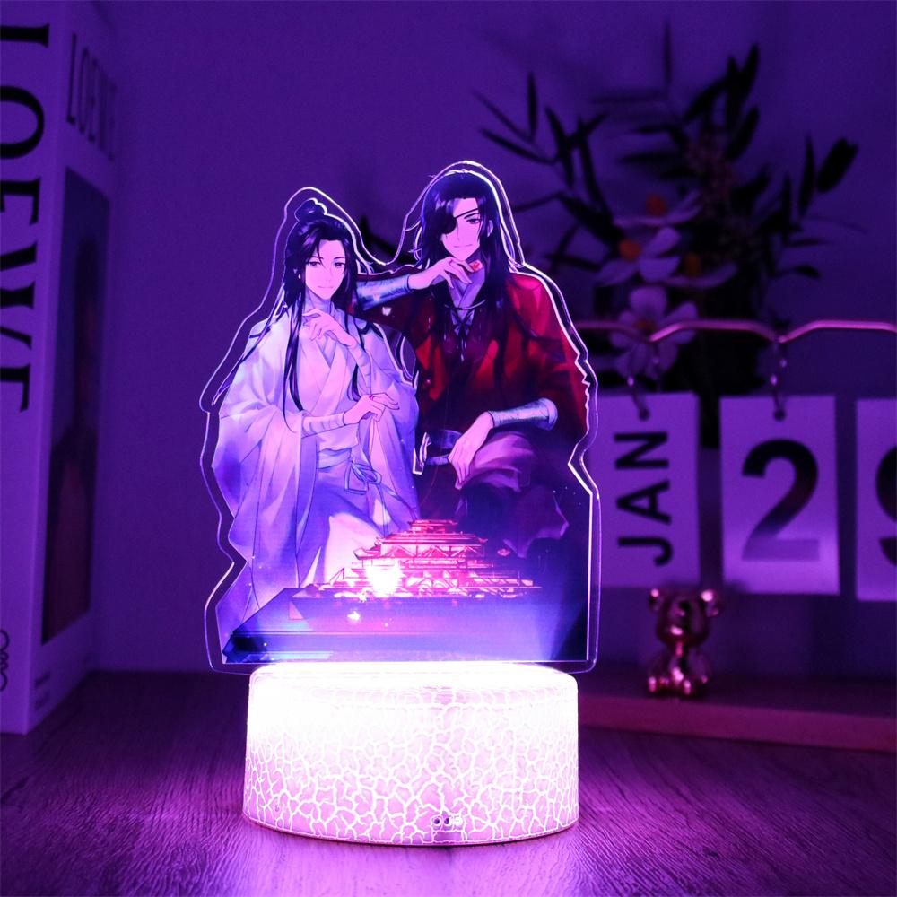 Anime Figures 3D Lamp Tian Guan Ci Fu LED Night Light Remote Control Smart Touch RGB Lamps Home Bedroom Lamps Decor Friend Gifts