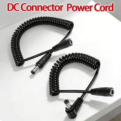 1PC DC Male Femalespring Cable Connector5.5 X 2.5 Mm 5.5mm X 2.1mm Straight Plug Power Charger150cm 70cmextension Cord