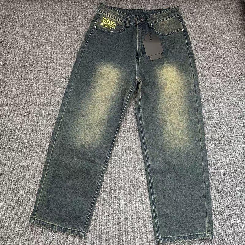 ZYLLO High Street Hip-hop Embroidery Niche Design Stylish Jeans Trousers