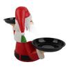 Xmas Treats Holder Santa Holding Tray Fruit Bowl Rack Resin Home Party Food Snack Storage Rack