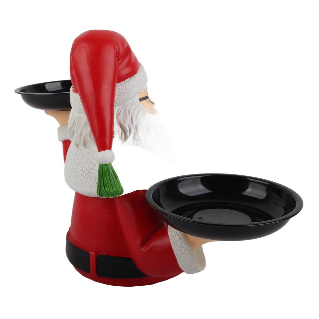 Xmas Treats Holder Santa Holding Tray Fruit Bowl Rack Resin Home Party Food Snack Storage Rack