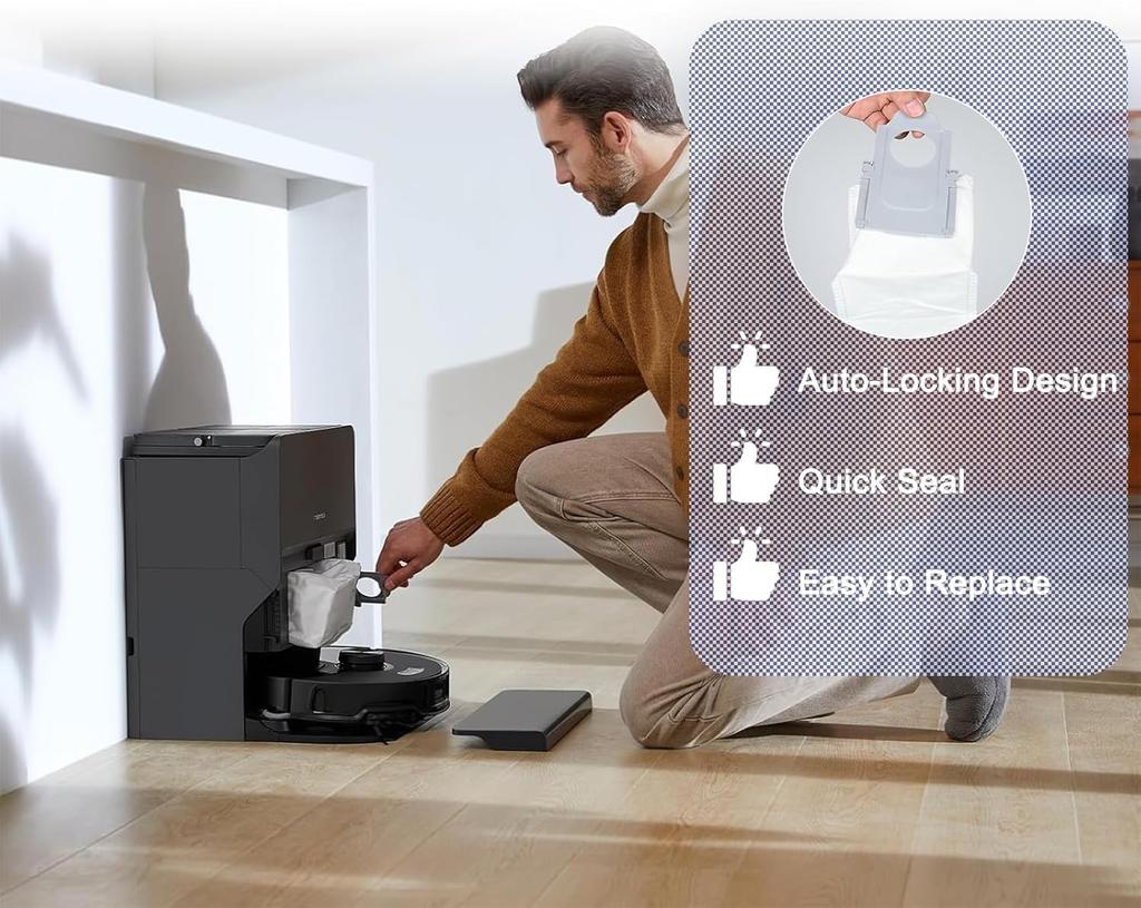 For Roborock S8 Pro Ultra Roborock S7 Maxv Ultra Roborock Q7 Max + Roborock Q8 Max Pulse Ultra Robot Vacuum Cleaner Dust Bags Ac