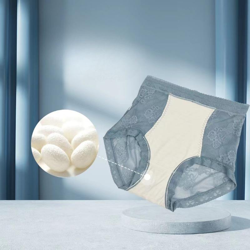 High Waisted Lightweight Compression Pants Disposable Hip Lifting Breathable Women's Triangle Pants Mulberry Silk Sexy Lace Women's Underwear Panties