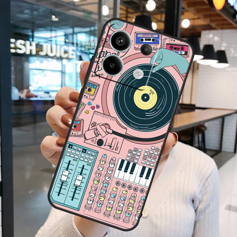 

Vinyl Record Retro Case For Xiaomi Redmi Note 15 Pro Plus 10 11 12 13 14 Pro Redmi 15 15C 10C 12C 13C 14C Cover Redmi Note 12 4G