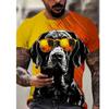 Men's T-shirt Skull Head 3D Digital Print Men's Novelty Short Sleeve Crew Neck Tees Summer Halloween Party Outdoor Fitness Tops