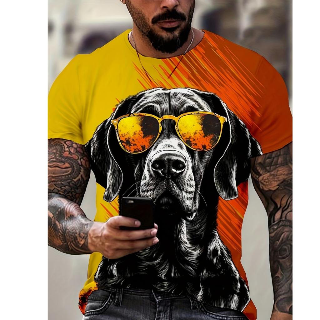 Men's T-shirt Skull Head 3D Digital Print Men's Novelty Short Sleeve Crew Neck Tees Summer Halloween Party Outdoor Fitness Tops