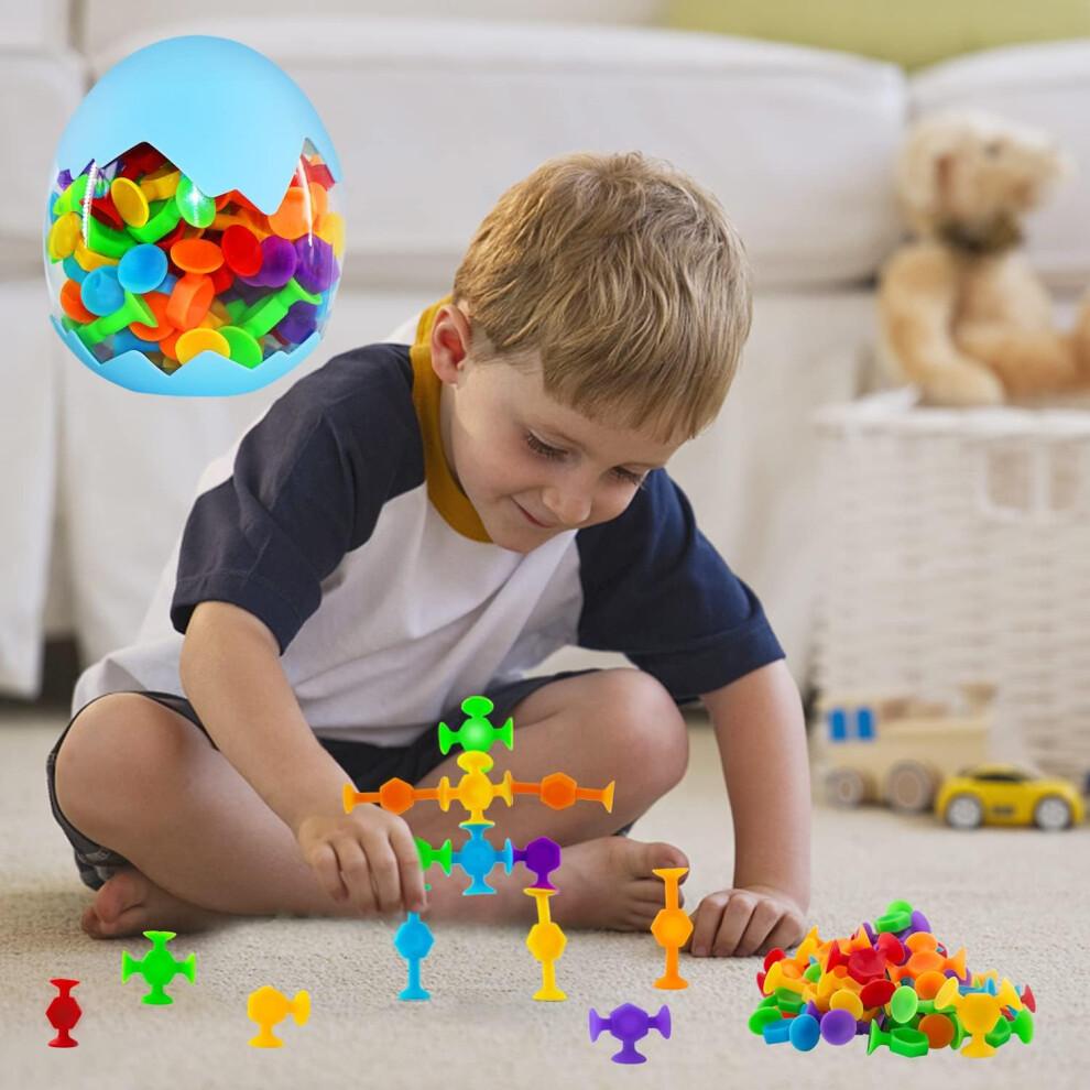 48 Piece Bath Toys for Kids Age 3 and Up, Sensory Bath Playset for Autistic Children, BPA-Free, Colorful and Engaging