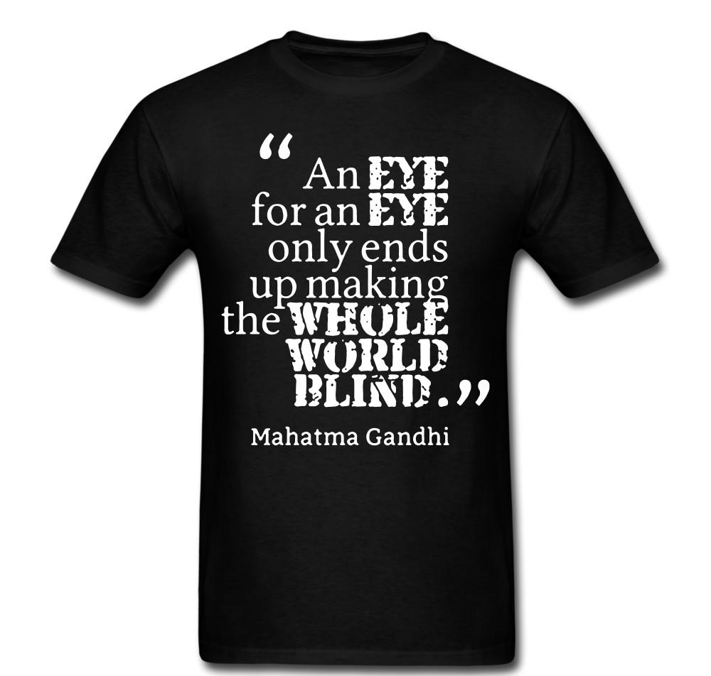 

An Eye For An Eye makes the world go blind Gandhi T shirt tee L
