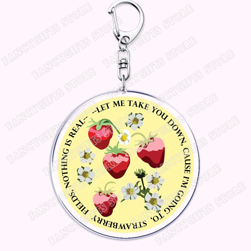 

Cute Pink Kawaii Strawberry Milk Keychains for Accessories Bag Adorable Fruit Cow Keyrings Jewelry Fans Friends Summer Gifts