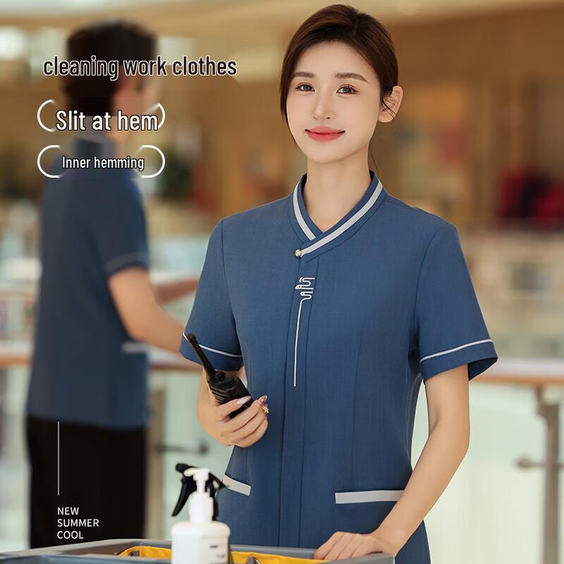 Summer Short Sleeve Property Cleaning Uniform 6XL