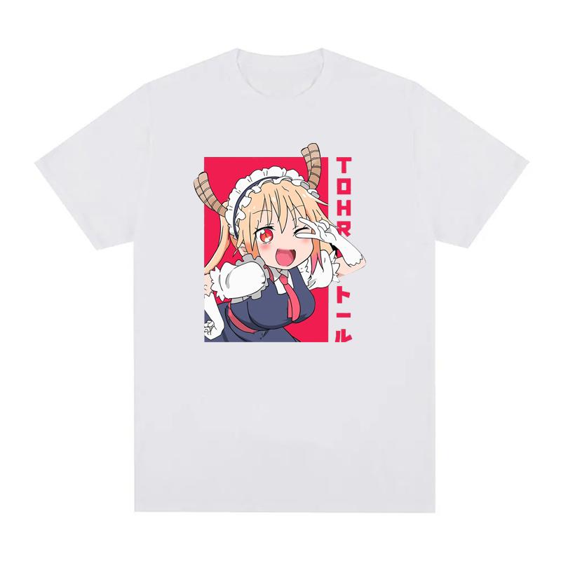 Miss Kobayashi Dragon Maid Kawaii Maidservant Tohru Funny Anime T Shirt Men Women Cotton Casual T Shirt O-Neck EU Size Tees