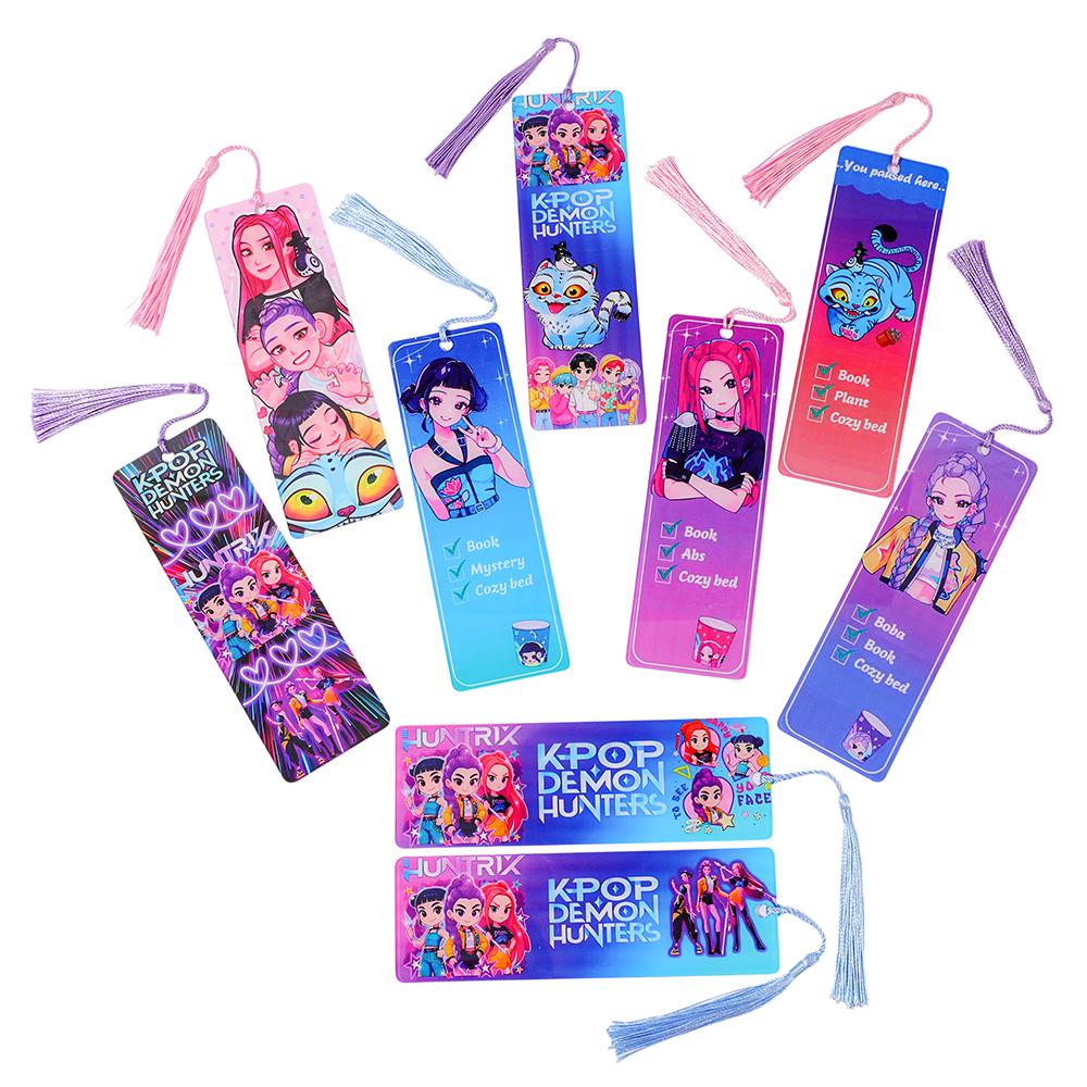 Kpop Demon Hunters Acrylic Bookmarks Book Accessory Reading Supplies Teacher Gift Hunter Accessories Cute Statione Kid Friendly Entertaining Fun Play