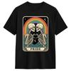 Unisex Tarot Card The Lovers Goth Skeleton Halloween Occult Tshirts Cotton Clothes Beach Y2k Funny Short Sleeve Tshirt O Neck Tee