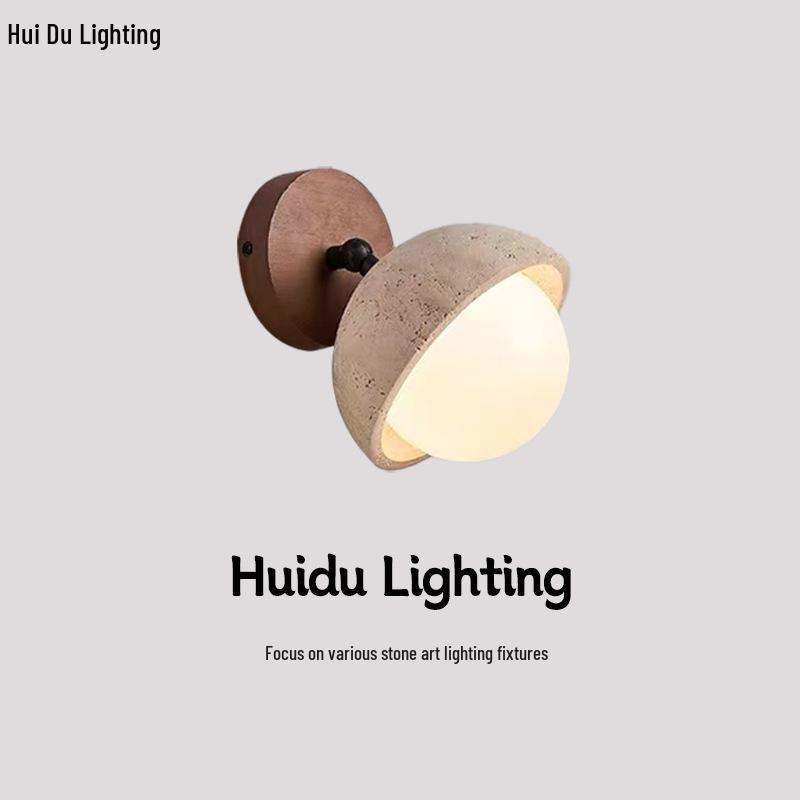 

Chinese-Style Retro Cream Wall Lamp for Bedroom, Living Room, Corridor, Staircase Original LED Source (Warm Light)