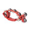 Clochette à main hochet tambourin poisson percussion avec double grelots métalliques jouet musical éducatif pour enfants pour fête jeux de danse couleur aléatoire