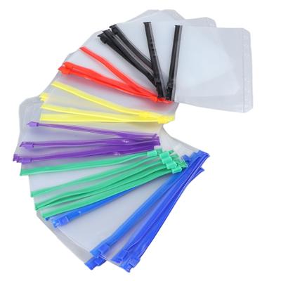 31pcs A6 Size Multicolor Zip Plastic Envelopes Translucent Waterproof Reusable Zipper Folders for Office Classroom