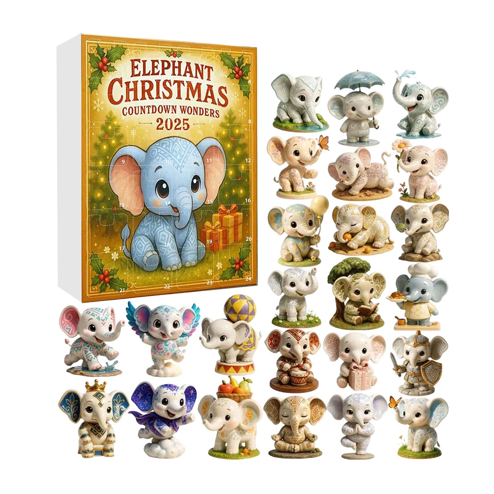 

Elephant Christmas Countdown, 2D Flat Acrylic Ornaments, Christmas Tree Pendants, Suitable For Christmas Decoration One Size