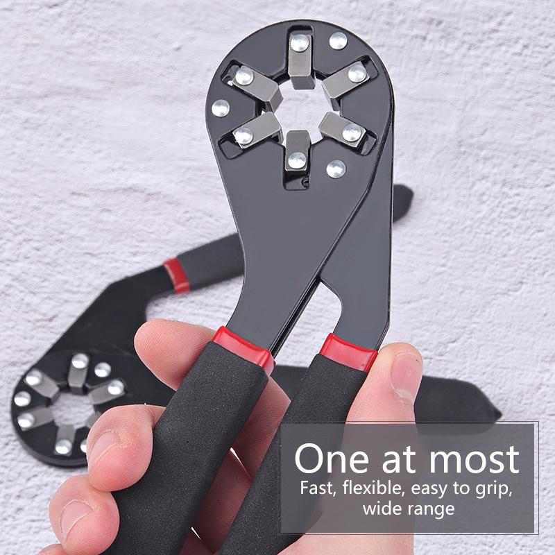 6/8In Multifunctional Adjustable Universal Wrench With Chrome Craftsman Wrench Grip Multifunctional Repair Hand Tool