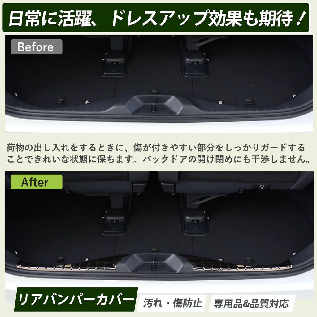 Hasiro Rear Bumper Protector for New Alphard 40 Series Step Guard Stainless Steel Compatible with Vellfire Scuff Plate Dirt Prevention Scratch