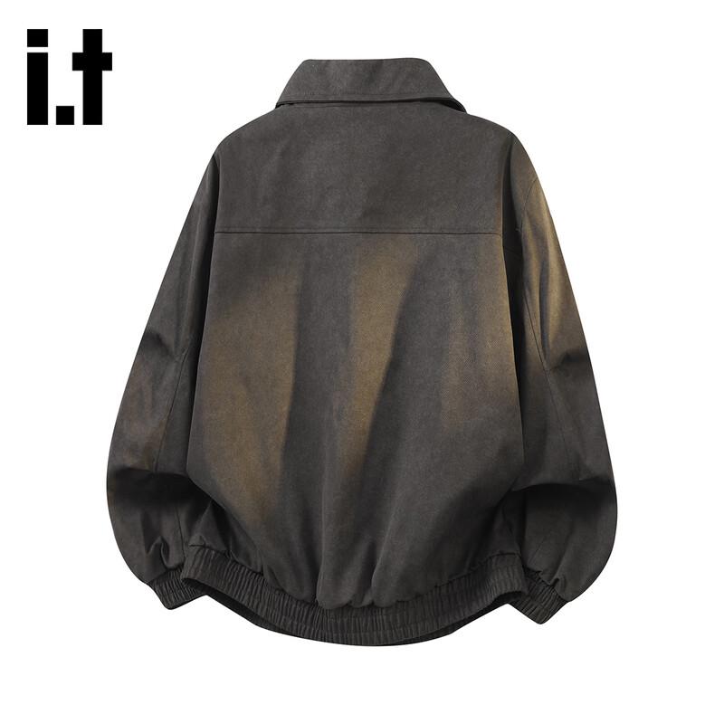 izzue Men's Loose Casual Lapel Jacket