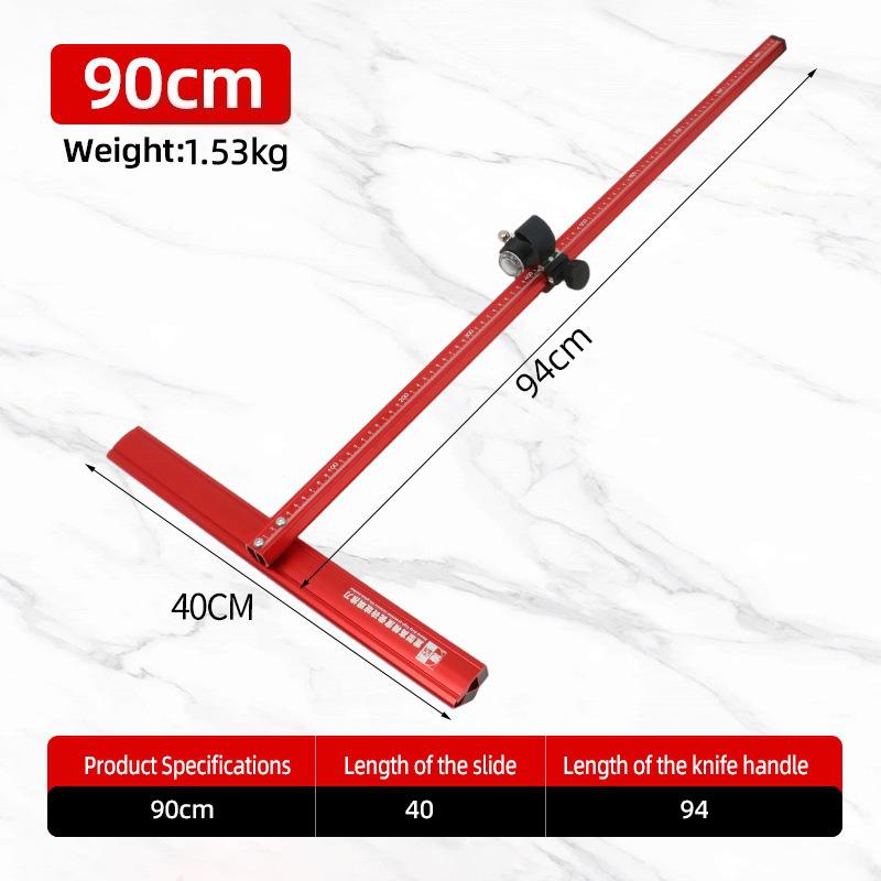 Multi-functional Aluminum Alloy Tile and Glass Push Cutter with Roller Blade