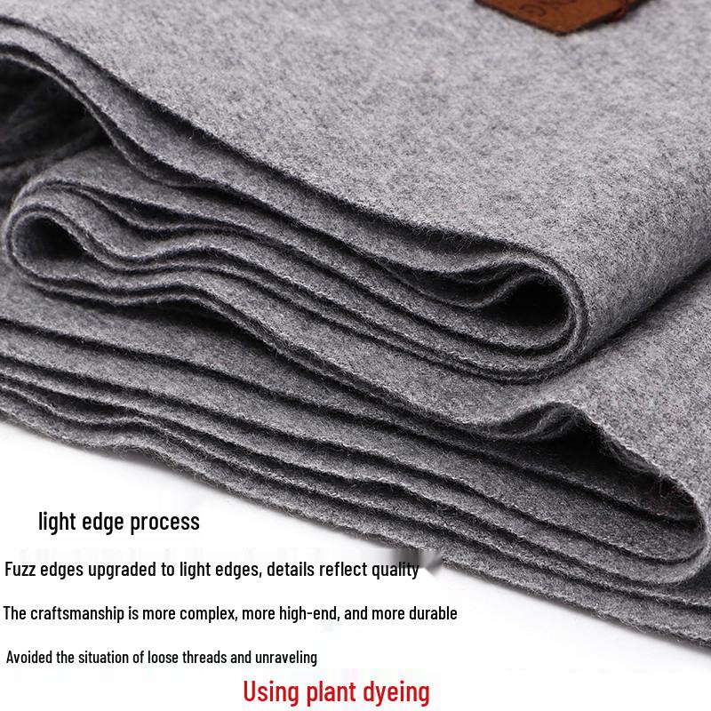 High-End Women's White Cashmere Wool Scarf Shawl - Winter 2025 Collection