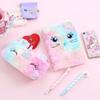 Fluffy Plush Cartoon Notebook Cute Diary Book Notepad Travel Journal Book for Students