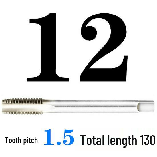 Extended Shank Fine Thread Tap for Hand and Machine Use, Non-standard Sizes M4-M24