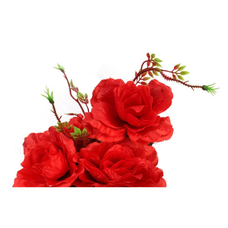 Bouquet of 7 ROSES Artificial Flower Red 70 CM