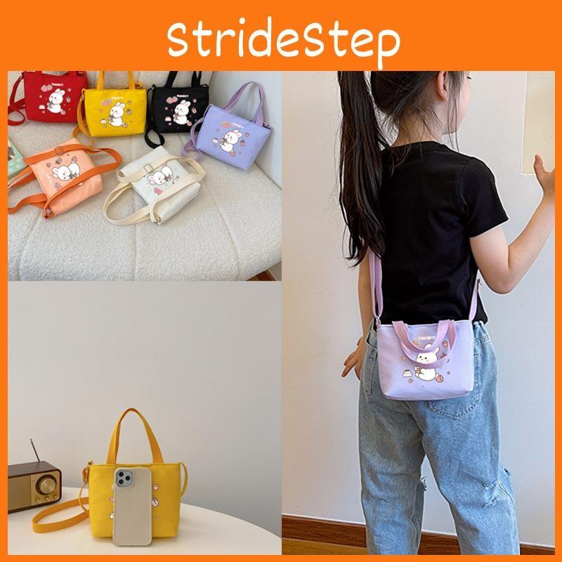 Cute Cartoon Rabbit Strawberry Print Children Shoulder Canvas Bag For Use Daily