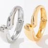Luxury Alloy Open Cuff Bracelet for Women Irregular Shape Minimalist Design Adjustable Size Fashion Jewelry Accessory