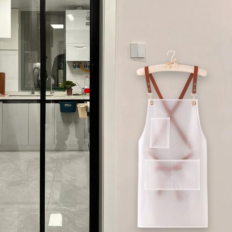 1PC Oil Resistant Durable Easy To Clean Transparent Stain Resistant Waterproof Kitchen Apron