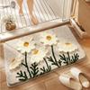 Small Fresh Special-shaped Flower Cashmere Floor Mat, Bathroom Water-absorbing and Dirt-resistant Foot Pad, Entrance Wear-resistant Foot Pad