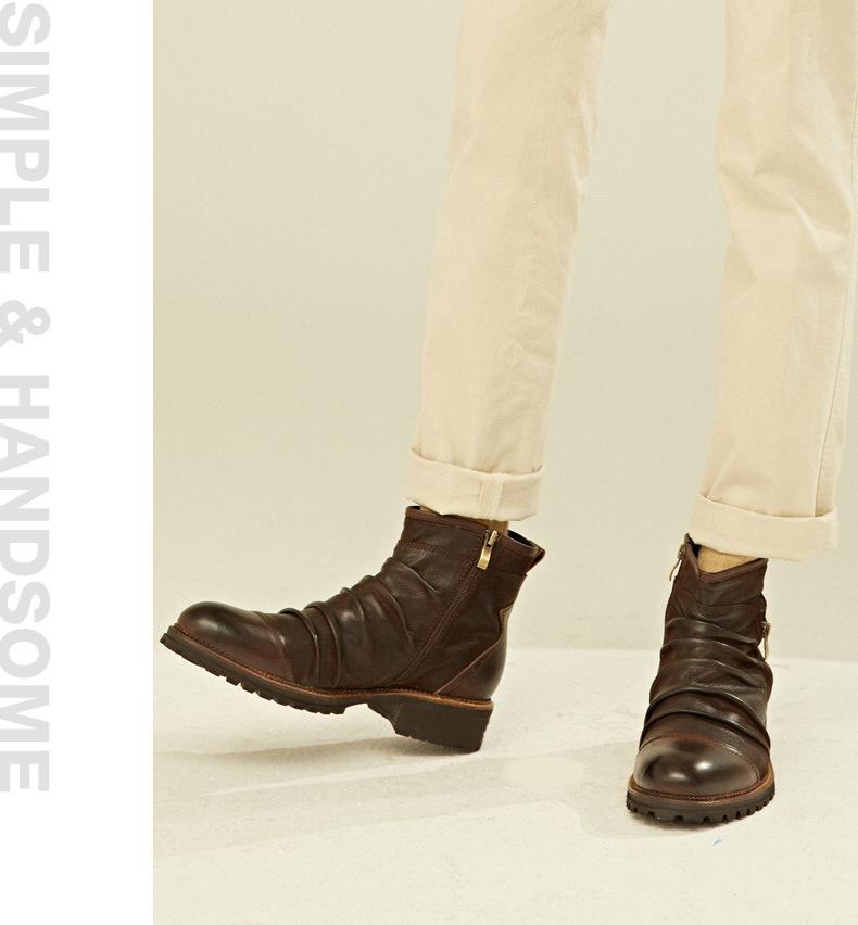 Men's Boots New High Quality Comfortable Men Ankle Boots Zapatos Para Hombres British Style Men's Business Leather Shoes Fashion