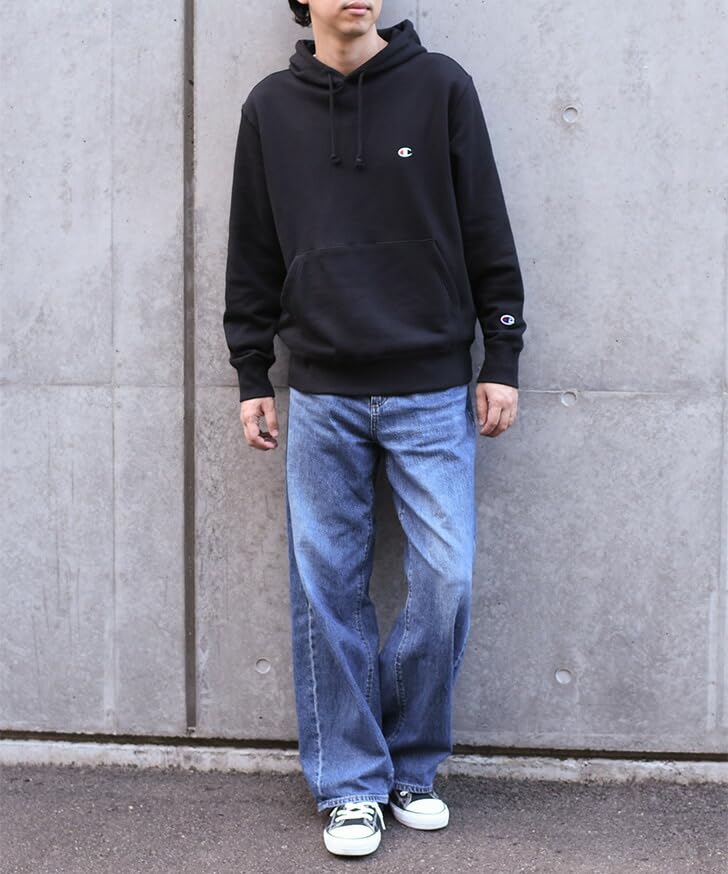 Champion Basic Long Fleece Embroidered Size White Men's Hoodie, Sleeve, Lining, Logo, C3-W101Z,