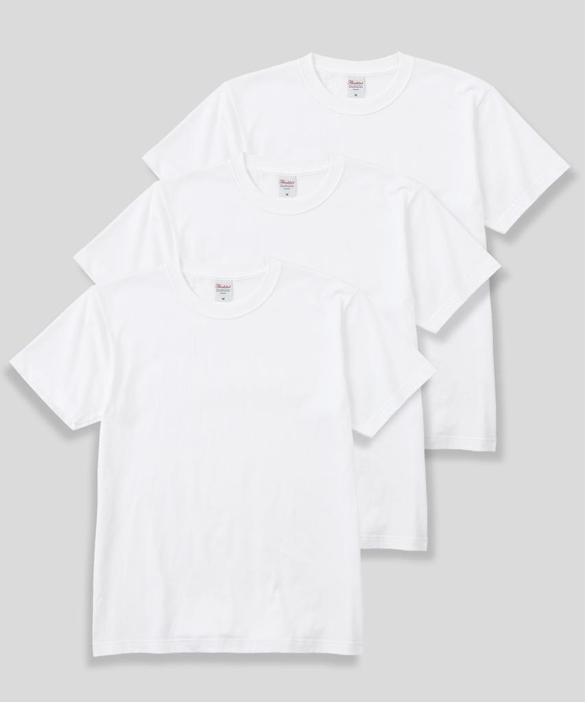 Peulinteuseuta [3Pack] 14-Count 7.4Oz Heavyweight Round Overfit Plain Short Sleeve T-Shirt