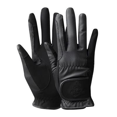 EQULIBERTA Hochleistungs-Enganliegende Kunstlederhandschuhe Schwarz S Damen EQ-GR-1892