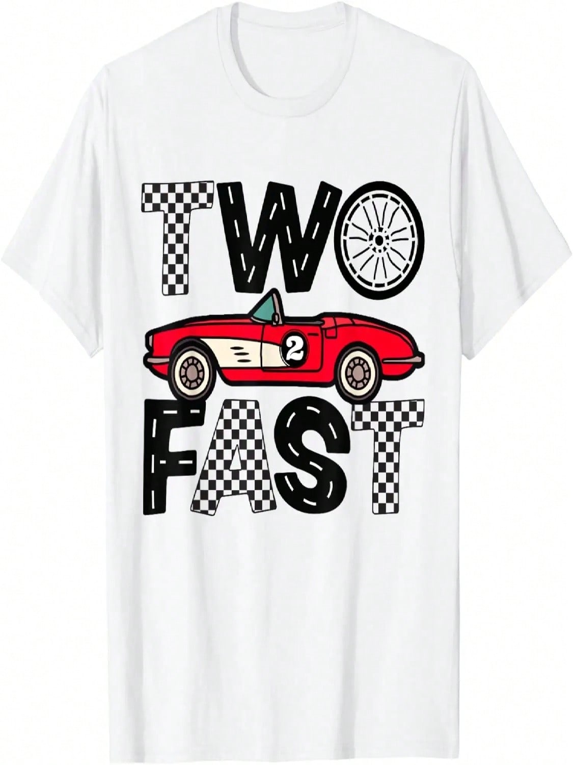 Two Fast 2 Curious Birthday 2 Years Old Pit Crew B-Day Funny T-Shirt S