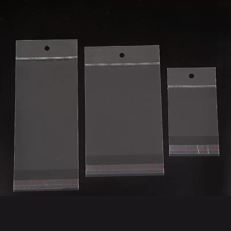 100pcs OPP Self-adhesive Bag Plastic Transparent Jewelry Packaging Bag Suitable for Earrings Ear Pendant Necklaces Jewelry Display Dustproof Bag