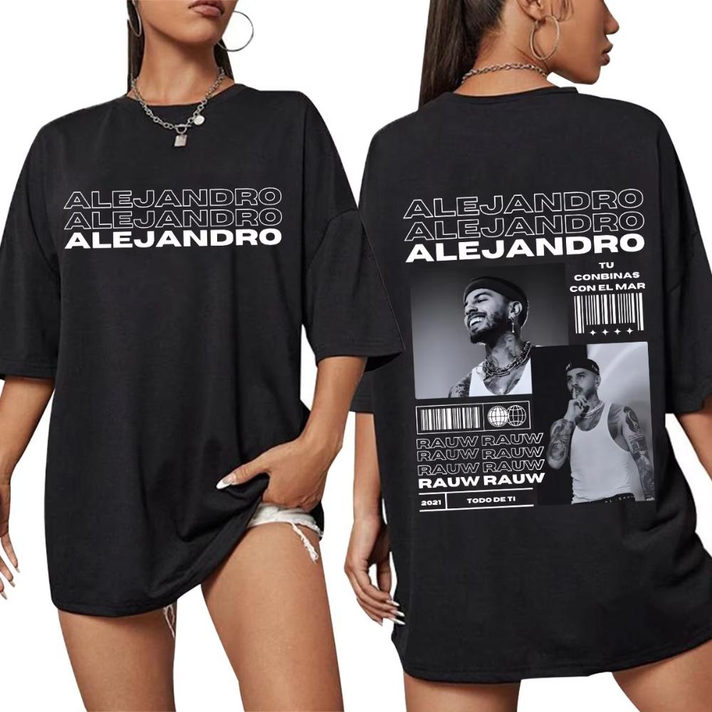 

Rauw Alejandro Album Todo De Ti T Shirts Men Women Clothes Fashion Vintage Tee Shirt Cotton Casual Oversized T-Shirts Streetwear 5XL