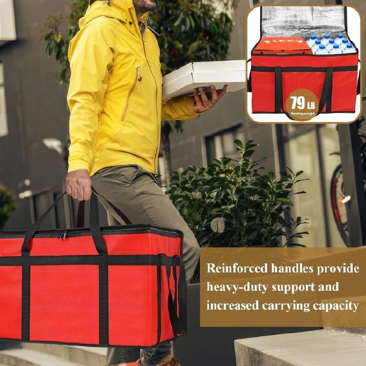 Folding Insulated Food Delivery Bags Large Capacity Thermals Storage Waterproofed Camping Cookware For Picnics Event