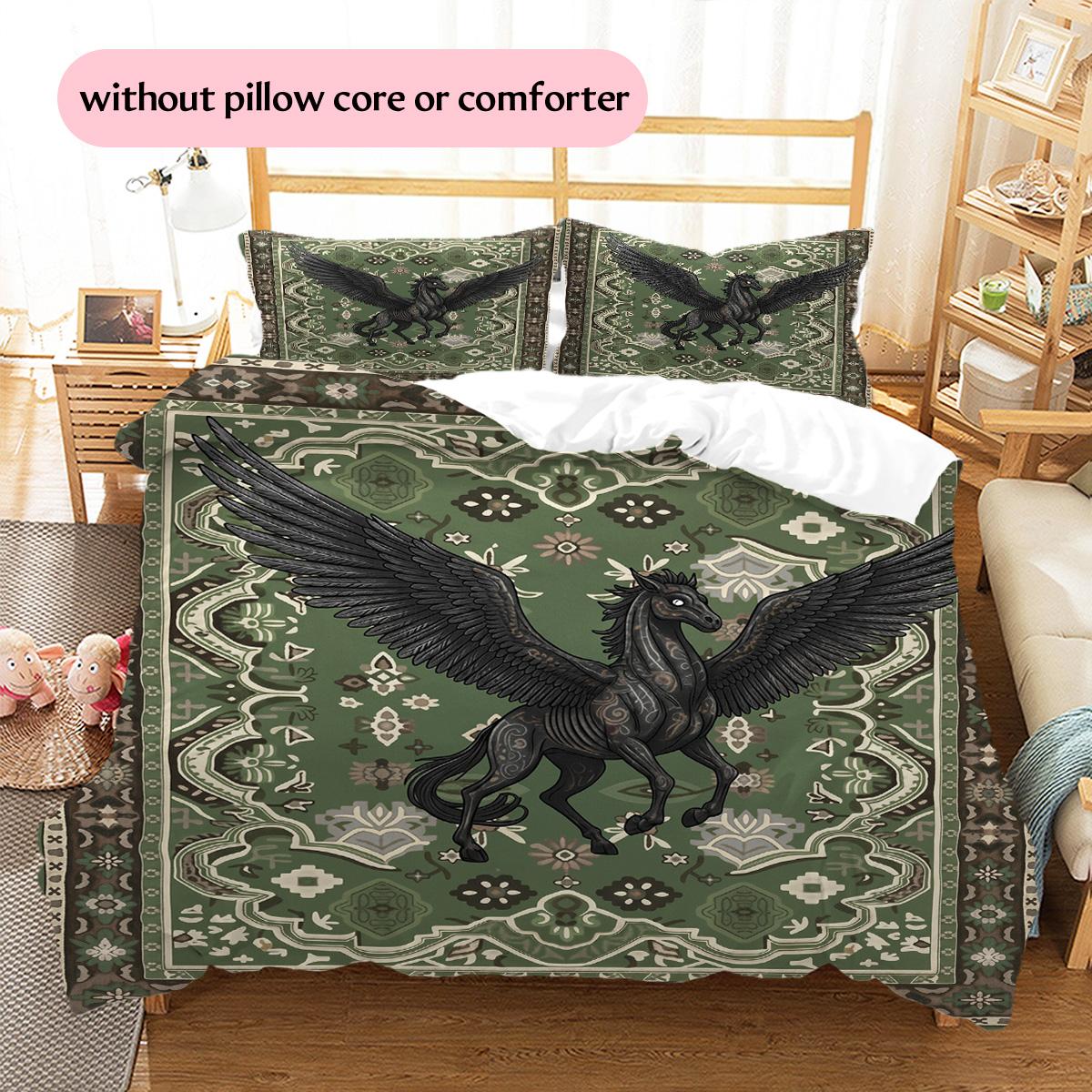 

Vintage patterned animal Pattern Bedding Quilt Set Quilt Cover Pillowcase Home Decoration Gift (1 * duvet cover + 2 * pillowcase, without core) 135x200cm