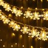 Christmas Snowflake String Lights LED Fairy Lights USB/Battery Powered Garland New Year's Wedding Party Xmas Decorations