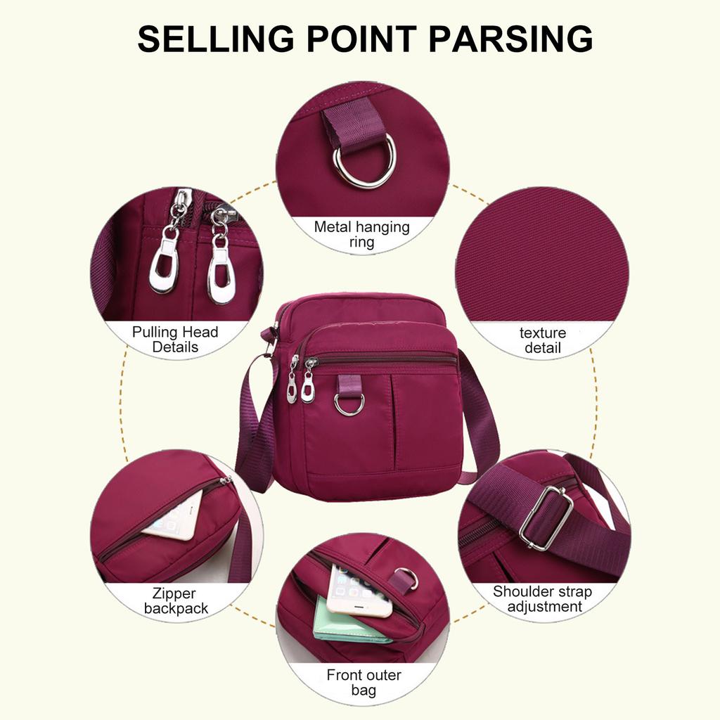 Crossbody Bag For Men, With Zipped Pocket, Wearable And Easy Man Bag Crossbody Hiking Walking Biking Travel Cycling