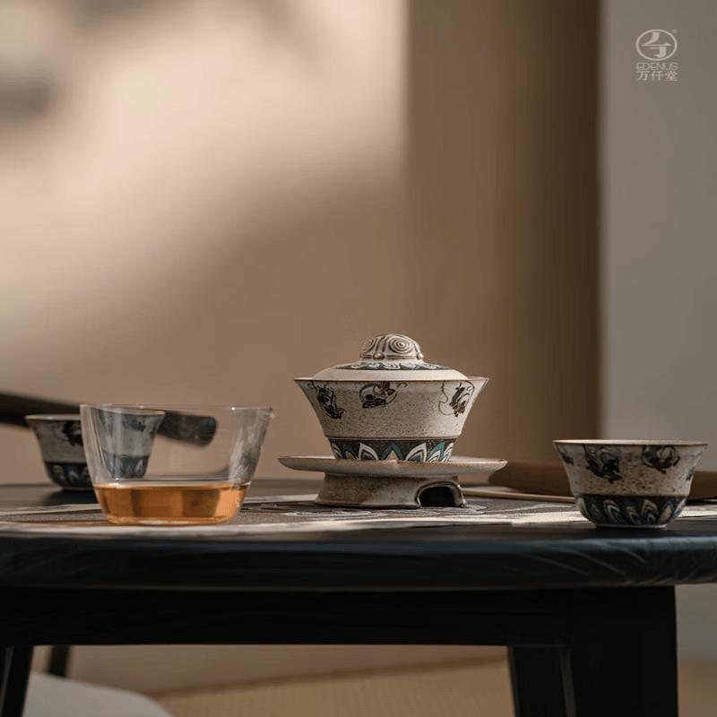 Edenus Dunhuang Flying Apsara Ceramic Tea Set