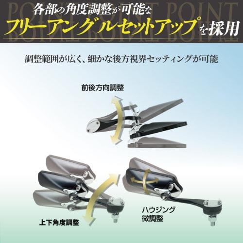 Tanax Bike Mirror Napoleon Lisette Mirror Piano Black Blue Mirror Left and Right Common 10mm Positive Thread AMS-104-10